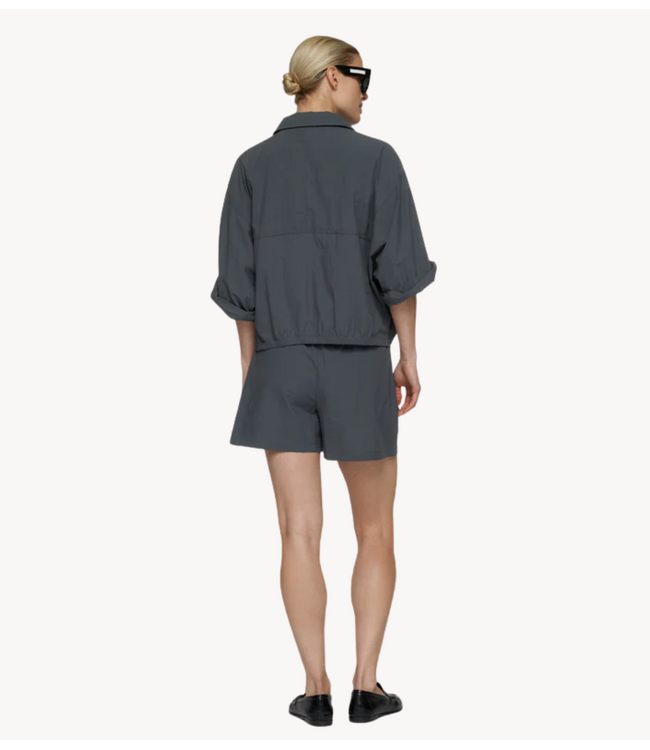 10DAYS Jack wide crinkle jacket steel blue