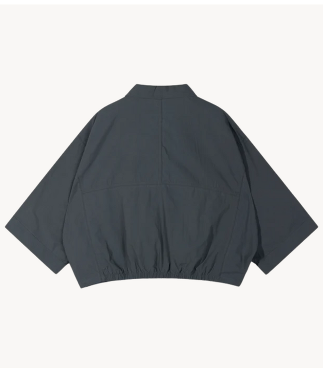 10DAYS Jack wide crinkle jacket steel blue