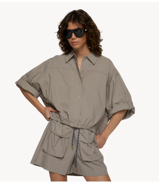10DAYS Jack wide crinkle jacket fog