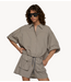 10DAYS Jack wide crinkle jacket fog