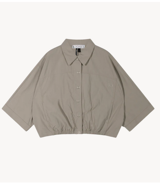 10DAYS Jack wide crinkle jacket fog