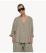 10DAYS Blouse cotton linen blouse fog