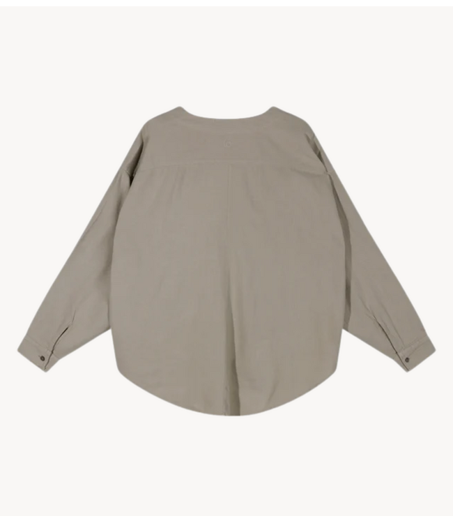 10DAYS Blouse cotton linen blouse fog