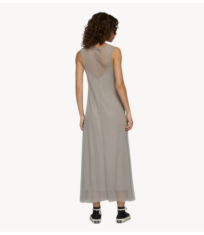 10DAYS Jurk mesh dress fog