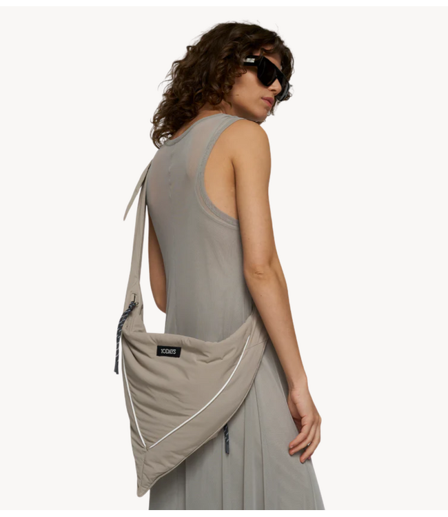10DAYS Jurk mesh dress fog