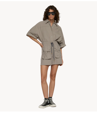 10DAYS Broek crinkle utility shorts fog