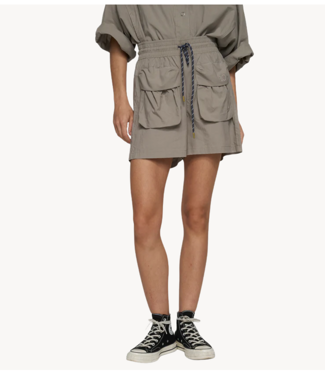 10DAYS Broek crinkle utility shorts fog