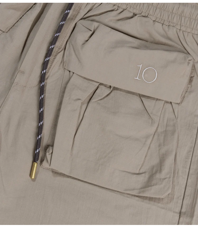 10DAYS Broek crinkle utility shorts fog