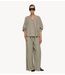 10DAYS Broek cotton linen pants slit fog