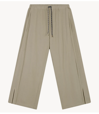 10DAYS Broek cotton linen pants slit fog