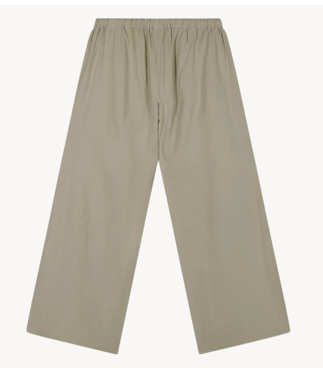 10DAYS Broek cotton linen pants slit fog