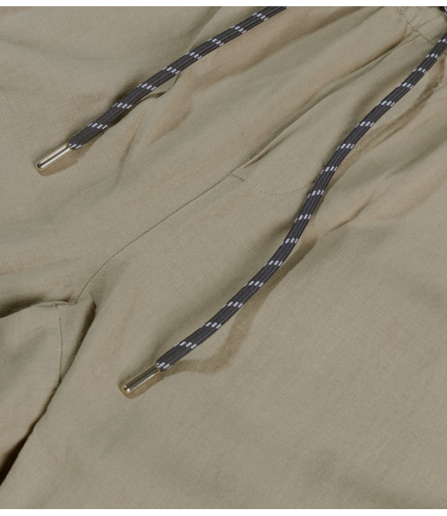 10DAYS Broek cotton linen pants slit fog