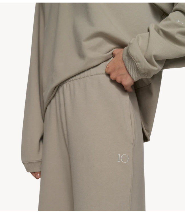 10DAYS Broek silent chique wide jogger fog