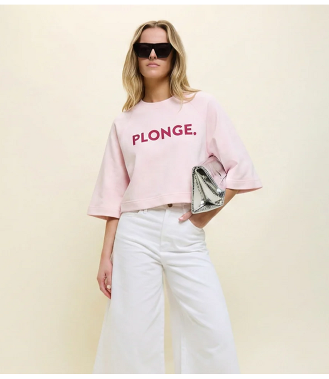 OU. Top Tee Bastille Plonge Blush