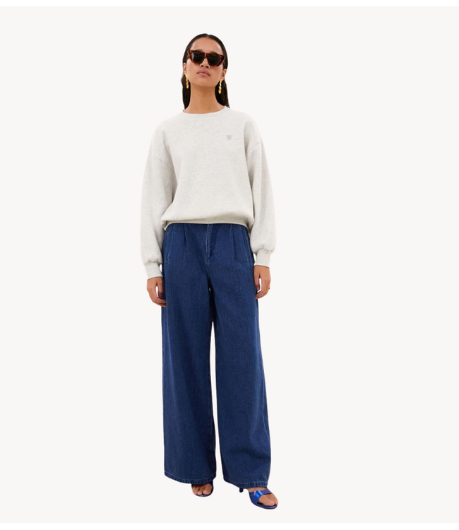 BY-BAR Trui lili amor sweater light grey melee