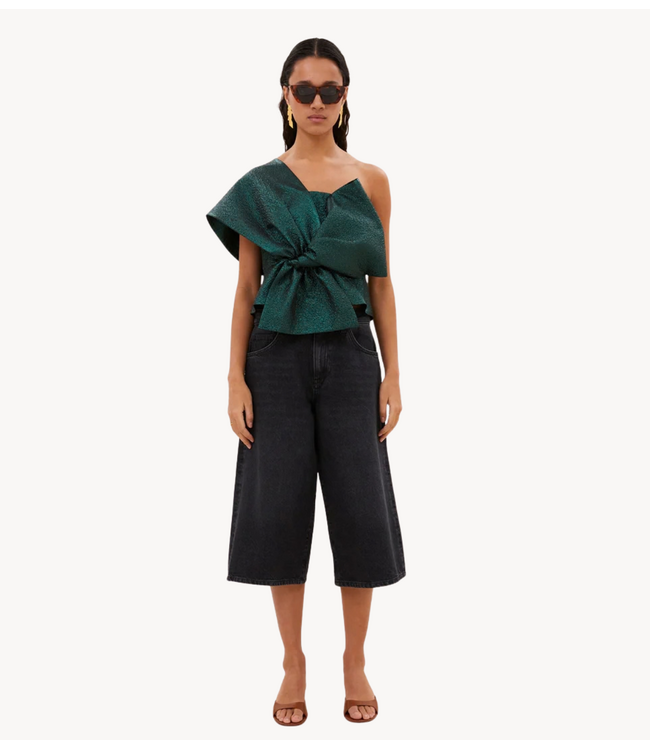 BY-BAR Broek noho long denim shorts jet black