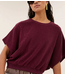 BY-BAR Top nuki slub top burgundy crush