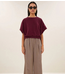 BY-BAR Top nuki slub top burgundy crush