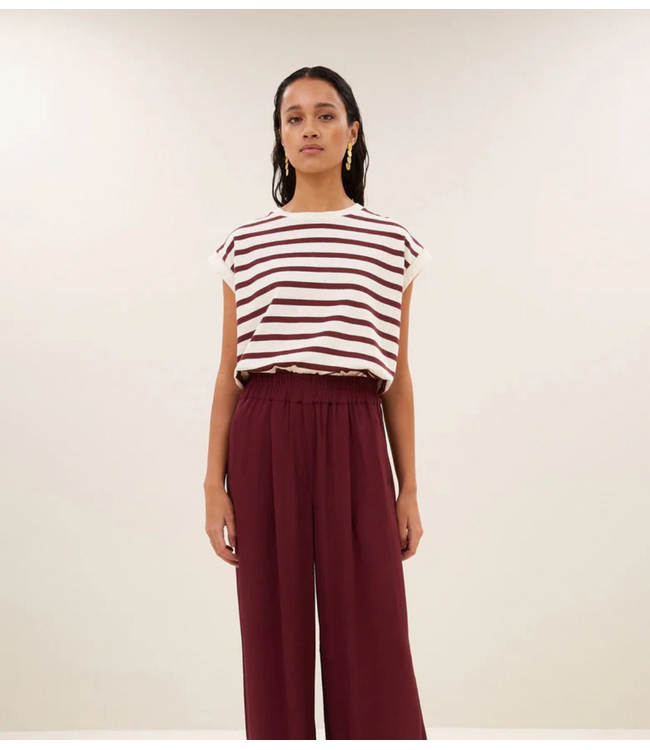 BY-BAR Top tobi stripe top grain wine stripe