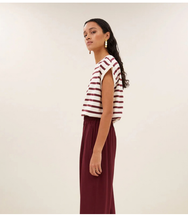 BY-BAR Top tobi stripe top grain wine stripe