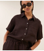 BY-BAR Blouse mara linen blouse espresso