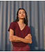 BY-BAR Trui sil v-neck pullover wine