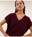 BY-BAR Trui sil v-neck pullover wine