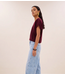 BY-BAR Trui sil v-neck pullover wine