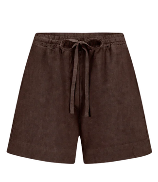 BY-BAR Broek lio linen shorts espresso
