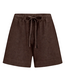 BY-BAR Broek lio linen shorts espresso