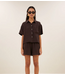 BY-BAR Broek lio linen shorts espresso