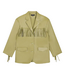 Refined Department Jack ladies woven oversized pu fringe jacket TORI MATCHA
