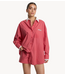 Alix The Label Blouse ladies woven oversized striped blouse ORANGE RED