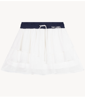Alix The Label Rok ladies woven ruffle mini skirt CREAM
