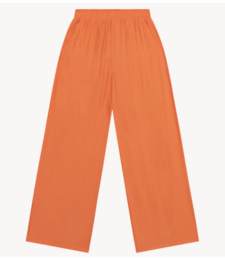 Alix The Label Broek ladies woven irregular wide leg pants SOFT ORANGE