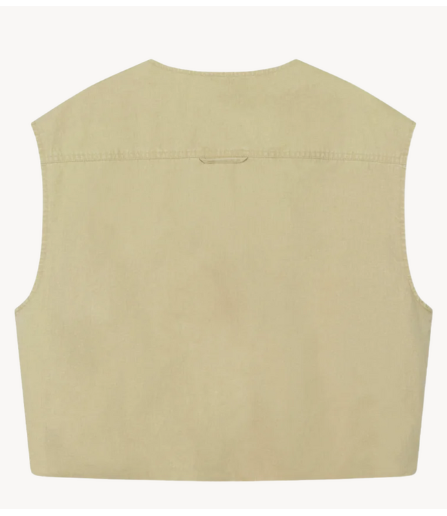 Refined Department Giletladies woven sleeveless cargo gilet NOA sand