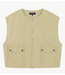 Refined Department Giletladies woven sleeveless cargo gilet NOA sand
