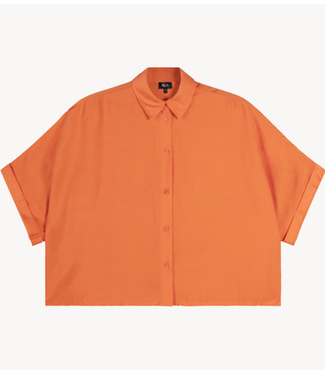 Alix The Label Blouse ladies woven irregular oversized blouse SOFT ORANGE