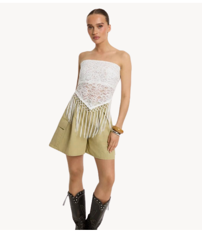 Refined Department Broek ladies woven cargo shorts UMA sand