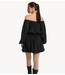 Alix The Label Jurk ladies woven modal balloon dress BLACK
