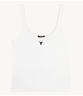 Alix The Label Top ladies knitted tank top SOFT WHITE