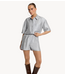 Refined Department Blouse ladies woven oversized short sleeve blouse ALANA silver
