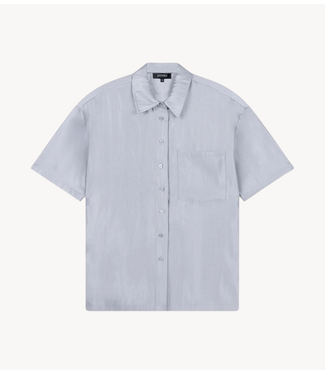 Refined Department Blouse ladies woven oversized short sleeve blouse ALANA silver