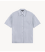 Refined Department Blouse ladies woven oversized short sleeve blouse ALANA silver
