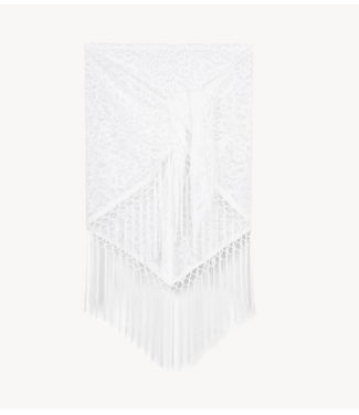 Refined Department Sjaal ladies knitted lace triangle scarf CARRY white