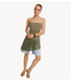 Refined Department Top ladies knitted strapless assymetric top FIE army