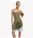 Refined Department Top ladies knitted strapless assymetric top FIE army