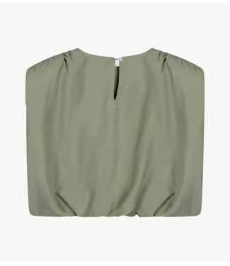 Refined Department Blouse ladies woven flowy cropped blouse LIV army