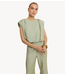 Refined Department Blouse ladies woven flowy cropped blouse LIV army