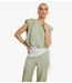 Refined Department Blouse ladies woven flowy cropped blouse LIV army